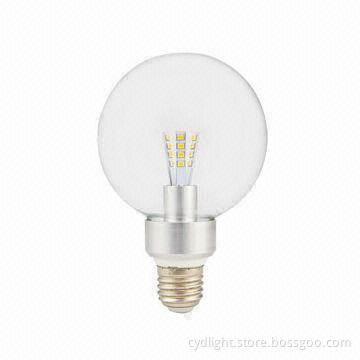E27 G95 LED Bulb, 470lm, 5W, Dimmable, 2,700-6,500K Color Temperature